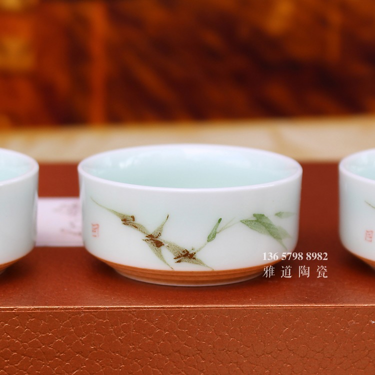 6頭家用茶道帶茶杯功夫茶具套裝-小杯