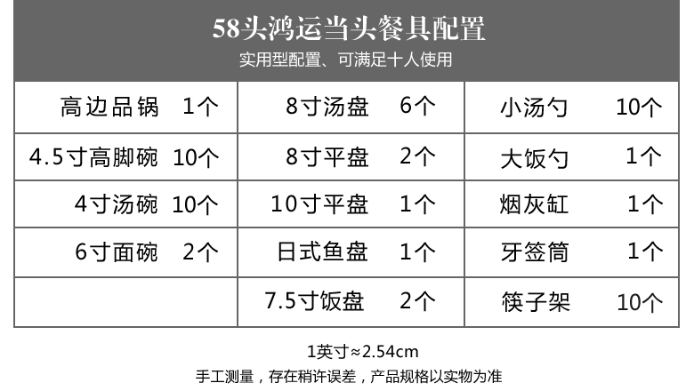 景德鎮58頭高檔骨瓷餐具套裝（鴻運當頭）