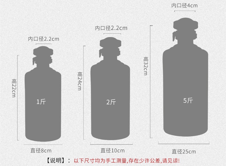 景德鎮1斤2斤5斤裂紋釉陶瓷酒壇(圖8)